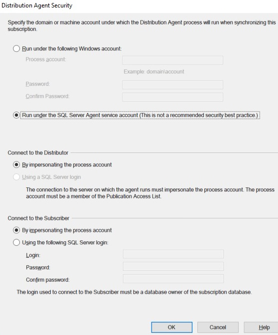 Distribution agent security  click ok